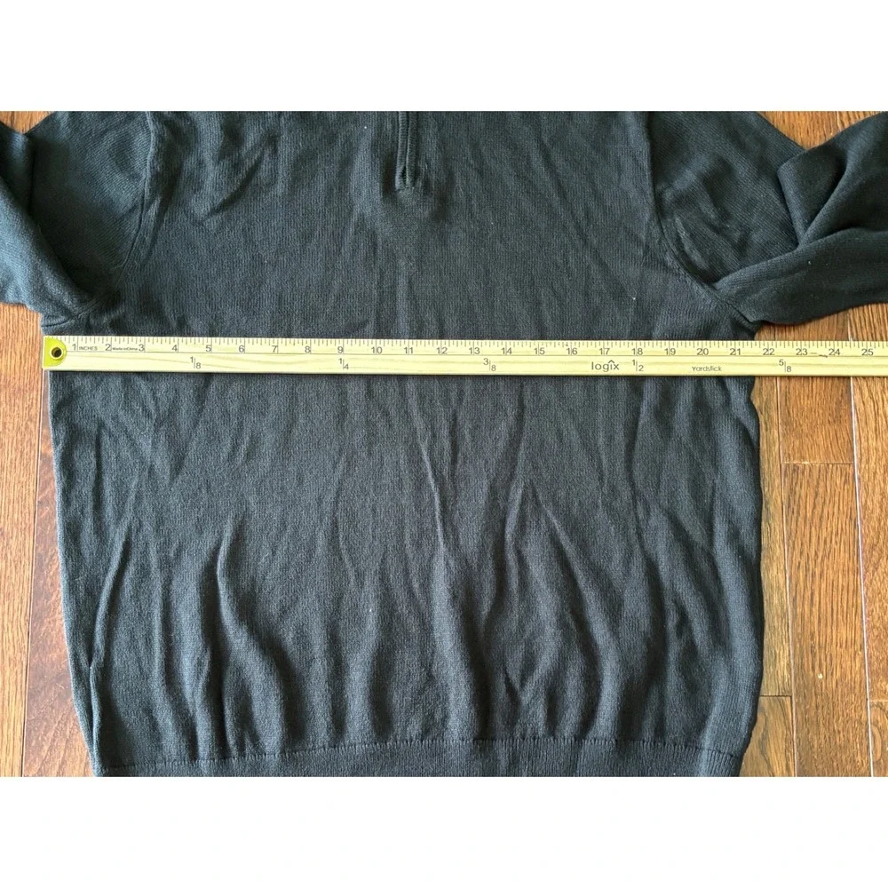 J.Crew Mens Black 100% Cotton Quarter Zip Sweater Mock Neck XL BF091 NWT